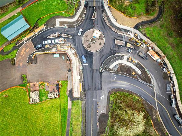 Ariel of roundabout